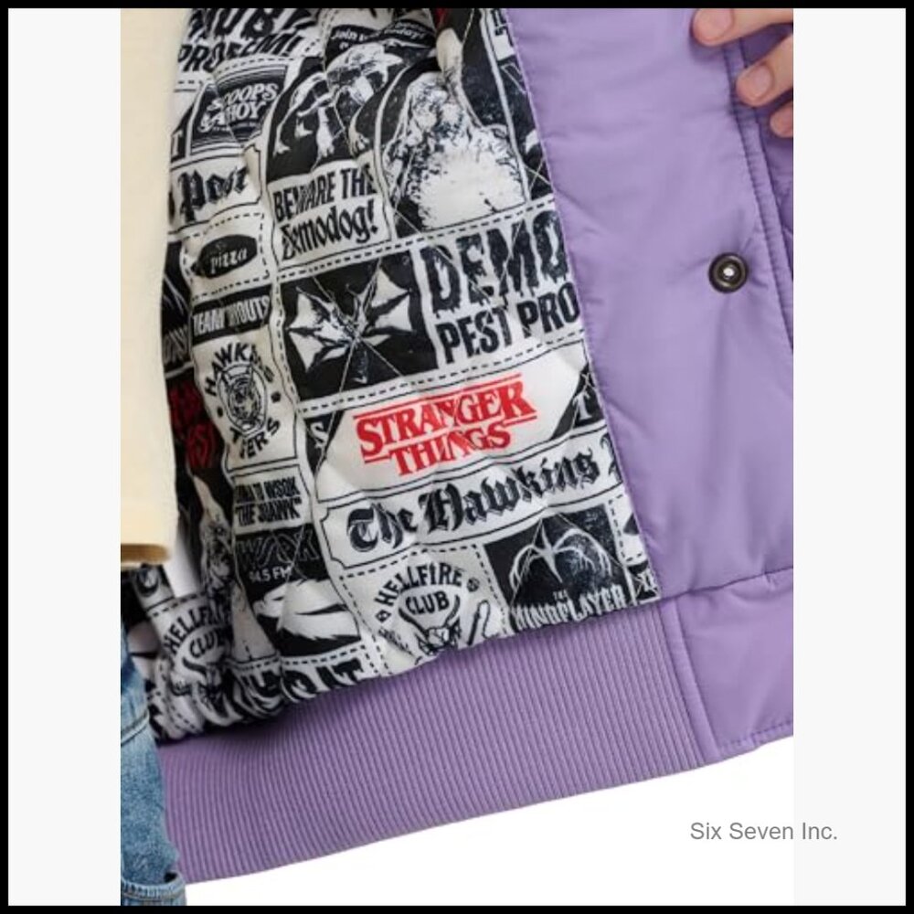 Nylon Bomber Jacket with Patchwork Lining and 4 P… - image 5